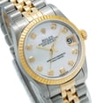thumbnail image 2 of Pre-Owned Rolex Datejust 26MM 69173 Mother of Pearl Diamond Dial Fluted Bezel Two Tone Yellow Gold Jubilee Bracelet, 2 of 7