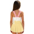 thumbnail image 5 of Xoenoiee Ice Cream Print Girls One Piece Swimsuits Hawaiian Skirted Bathing Suit for Kids Girls Summer Ruched Swim Dress Sleeveless Swimwear, 5-6 Years, 5 of 7