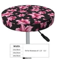 thumbnail image 2 of Uemuo Lilies Flowers Pattern Round Bar Stool Seat Covers Washable Stool Cushion Slipcover Elastic Bar Chair Covers-12 inch, 2 of 7