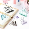 thumbnail image 4 of 14 Pcs Metal Wire Clips Hollow Out Stationary Clips Long Tail Binder Clips, 4 of 10