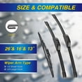 thumbnail image 2 of Limpiaparabrisas 5 PLUS de silicona de repuesto para Honda CR-V, 2 of 7