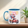 thumbnail image 2 of Vintage Patriotic Beagle 4th of July Independence Memorial Day 11oz Accent Two-tone Mug Beagles Dog Lover Gifts Idea Coffee Tea Cup - 01006, 2 of 5