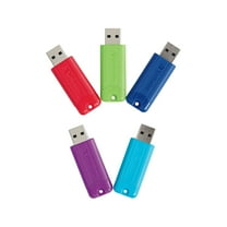 Verbatim 32GB PinStripe USB 3.2 Gen 1 Flash Drive – 5pk – Assorted