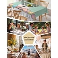 thumbnail image 5 of Happy Easter Table Cloth, Waterproof Tablecloth for Rectangle Tables, Colorful Spring Eggs Green Wooden Reusable Washable Fabric Table Cover for Restaurant Kitchen Dining Tables 60"x102", 5 of 9