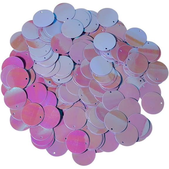 380Pcs 20mm Purple Sequin Paillettes Flat Sequins Bulk Flat Loose Round Plastic Pvc Iridescent Applique Shiny Glitters Sequins Beads Bulk for Sewing Craft Diy Embroidery Embellishment Supply