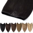 thumbnail image 5 of Benehair Human Hair Extensions Wire In Headband Hiddien Secret No Clip Weft One Piece Remy Hair Straight Women Black, 5 of 13