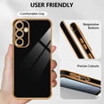 thumbnail image 4 of Compatible with Samsung Galaxy A55 5G Case Cute Luxury Plating Design for Women Girly, Soft TPU Shockproof Reinforced Corners Protective Phone Case for Galaxy A55 5G 6.6", Black, 4 of 12