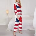 thumbnail image 3 of Fotbe USA Canada Flag Conjunto de Pijama de Manga Larga para Mujer con Estampado, Ropa de Dormir de 2 Piezas, Conjunto de Casa Suave y Cómodo con Bolsillos-Small, 3 of 7