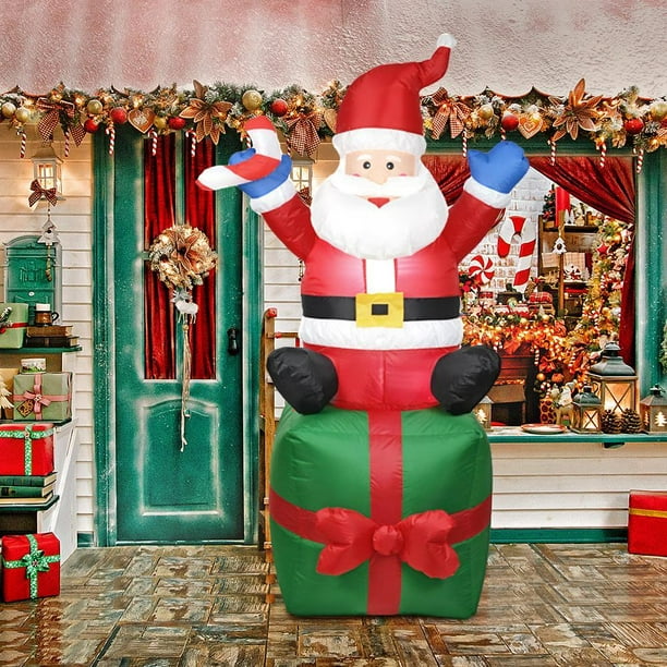 Aktudy Inflatable Santa Claus Outdoors Christmas Decor Yard Arch ...