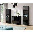 thumbnail image 3 of Paris Set SB-BK-BK Modern Wall Unit Entertainment Center - Black, 3 of 4