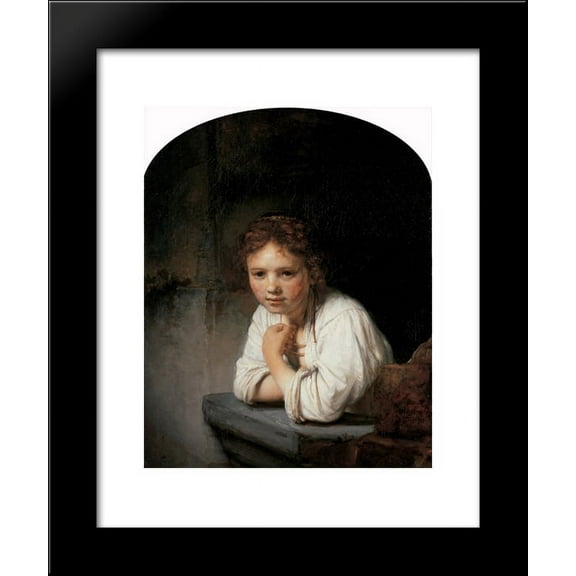Girl in the Window 20x24 Framed Art Print by Rembrandt