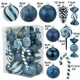 thumbnail image 2 of 25/36 piezas de 8 cm de adornos de bolas de Navidad de forma especial, decoración de fiesta de árbol de Navidad de plata azul, nuevas esferas navideñas colgantes, 2 of 5