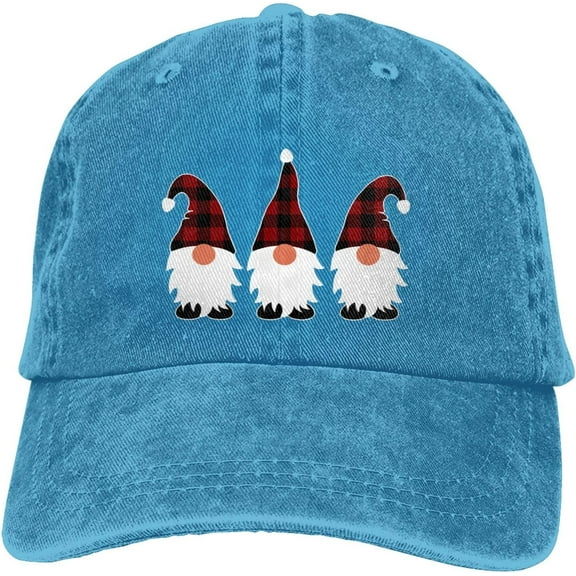 Christmas Gnomes Funny Hat Adjustable Denim Baseball Cap Black Dad Hat Men Women
