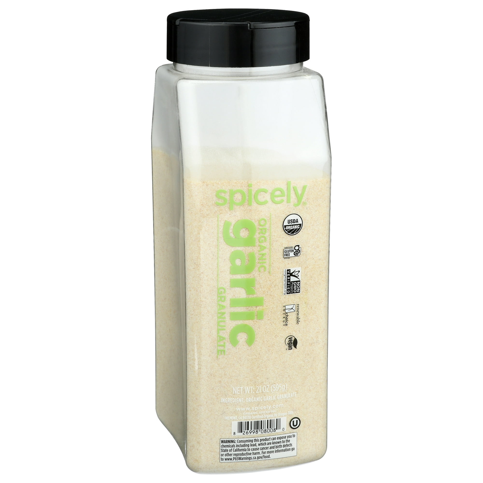 Spicely Organics Garlic Granulates Club Size Certified Gluten-Free