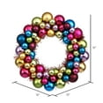 thumbnail image 2 of Vickerman 12" Multi-Colored Shiny and Matte Ball Wreath, 2 of 2