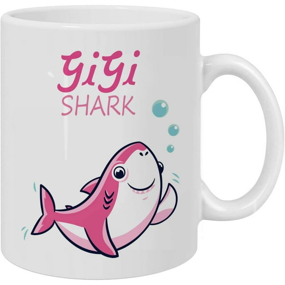Gigi Shark Mug - Best Mother Birthday or Mother's Day -11 oz Coffee Mug for Mom, Wife, Grandma