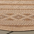 thumbnail image 4 of SAFAVIEH Wicker Juan Geometric Indoor/Outdoor Area Rug, Gray/Brown, 6'7" x 6'7" Round, 4 of 13