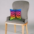 thumbnail image 3 of Everything Comfy Tiger Print Decorative Throw Pillow, 16x16 Inch, Rainbow Gradient,, 3 of 4