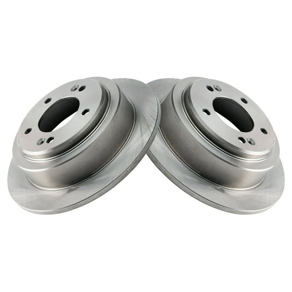 TRQ Rear Brake Rotors Set Solid Fits Select 2004-2006 Kia Amanti