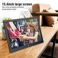 thumbnail image 4 of Frame 15.4Inch 1280x800HD Digital Photo Picture Frame Alarm Clock Player Album Remote Control Black, 4 of 7