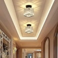 thumbnail image 2 of Mini Crystal Ceiling Light, Modern Crystal Chandelier, Led Ceiling Light For Hallway, Entrance, Restaurant, Bar, E27 (black) [energy Class F], 2 of 5