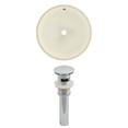 thumbnail image 1 of 16-in. W Round Bathroom Undermount Sink Set In Biscuit - Chrome Hardware - Overflow Drain Incl. AI-24818, 1 of 7