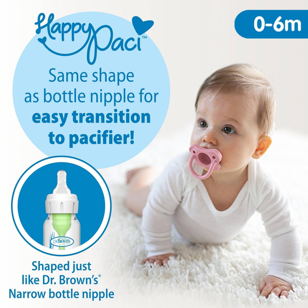 Anti-Colic Options+ Narrow Baby Bottle Newborn Gift Set - 0-6m - Pink, 3 - 8oz/250mL & 2 - 4oz/120mL bottles, multiple nipples