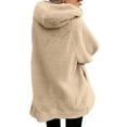 thumbnail image 3 of LilyLLL Womens Fleece Lined Winter Hooded Jacket Zipper Coat Outweawr, 3 of 3