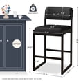 thumbnail image 5 of MultiHaven 26" Counter Height Bar Stools Set of 4,Modern Upholstered Stool with Thick Back & Seat for Kitchen Island,Bar,Cafe - Black PU, 5 of 9