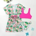 thumbnail image 4 of Kids Girl 3PC Swimsuit Tankini Set Kids Bathing Suit + Bottoms + Smock, 4 of 6
