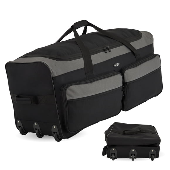 Rolling Locker Travelers Club Space Saver de 36 pulgadas, color negro y gris