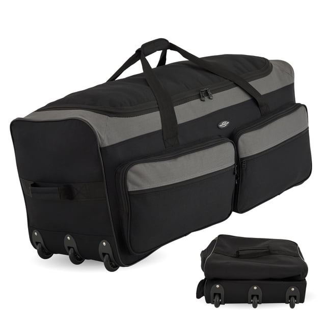 Rolling Locker Travelers Club Space Saver de 36 pulgadas, color negro y gris