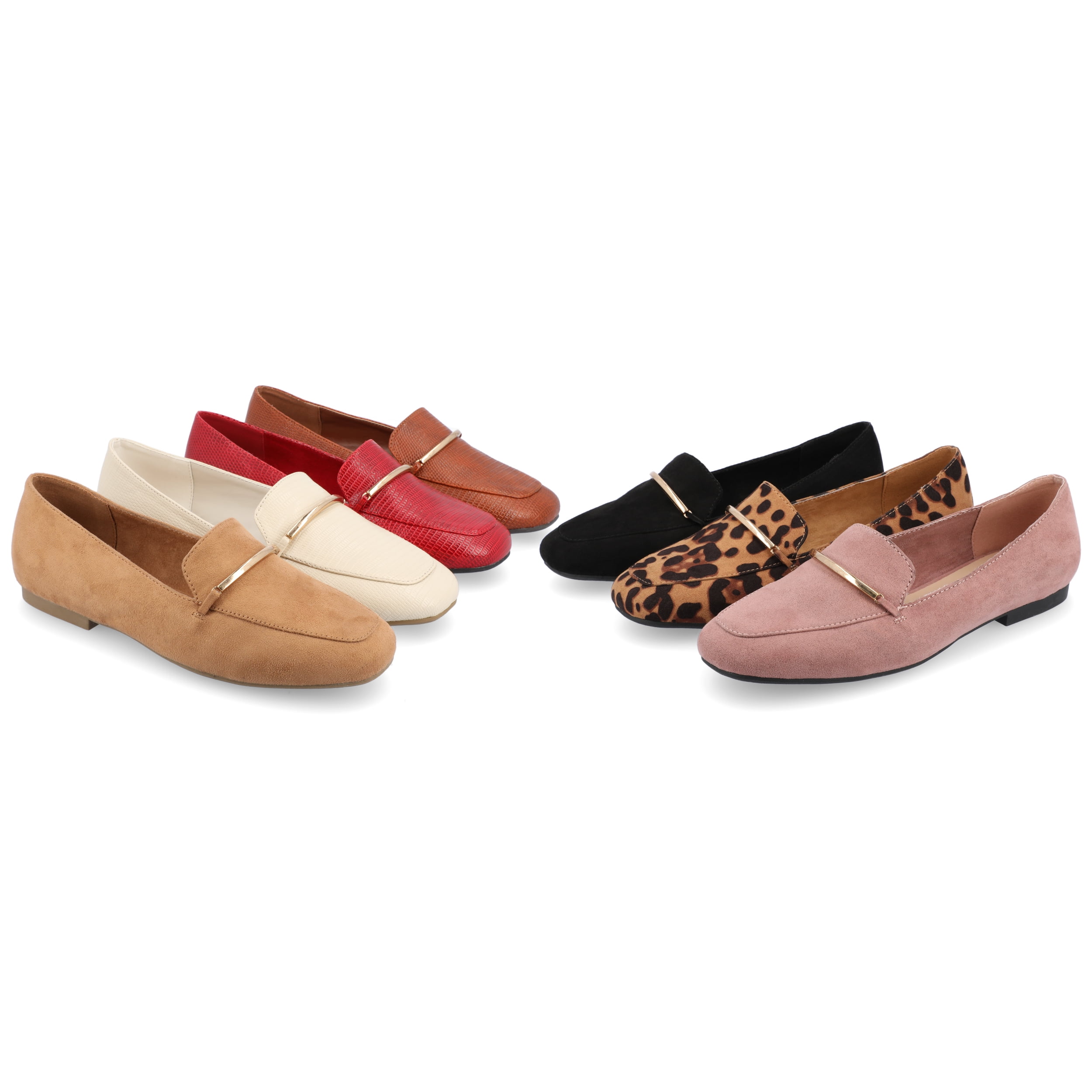 Journee Collection Womens Wrenn Tru Comfort Foam Slip On Square Toe Loafer Flats