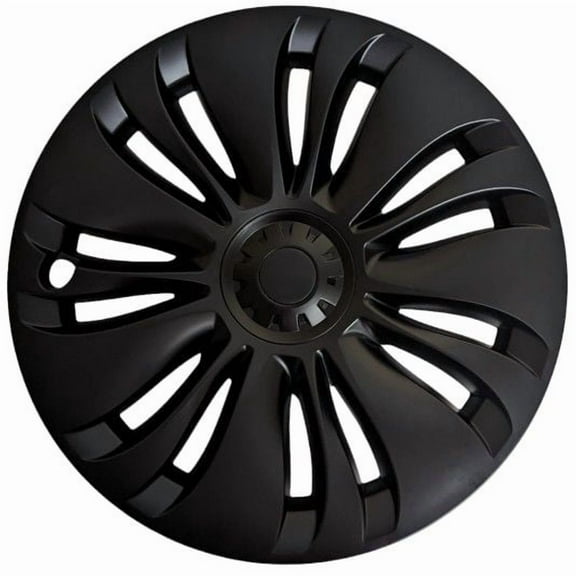 Terfulnel Wheel Covers/Hubcaps 19 Inch for 2019-2023 Tesla Model Y - 19 inch Turbo Style - Matte Black