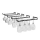 thumbnail image 1 of 5 Pcs Stemware Wine Glass Storage Rack,Wall Mountable Kitchen Storage Rack ,Black,11 Inch / 30cm, 1 of 4