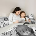 thumbnail image 4 of Castle Fairy Preppy Child Animal Cats Bedding Comforter Set,Cartoon Pet King Bedding Sets, 4 of 8