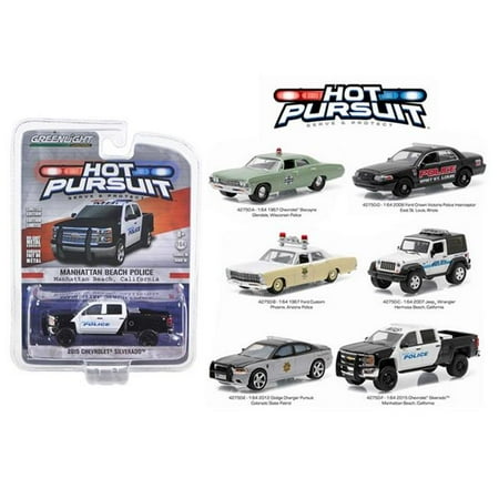 Greenlight 42750 Hot Pursuit Series 18 6 Piece Diecast Car Set 1 64 Diecast Model Cars Walmart