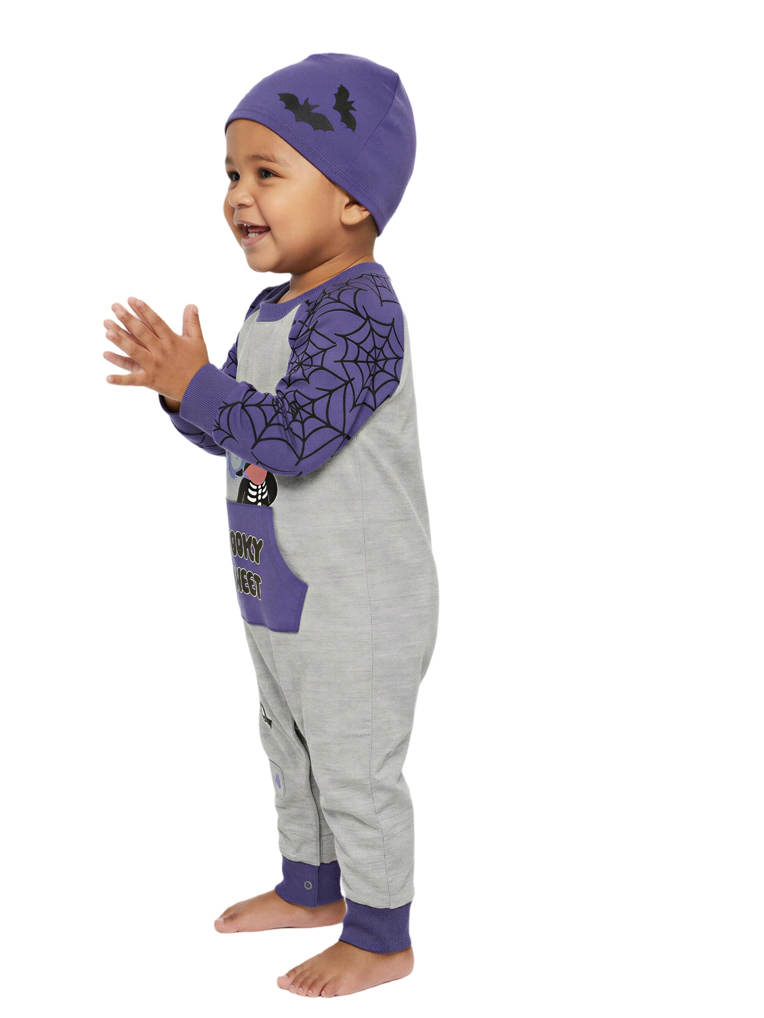 Stitch Baby Boy Long Sleeve Coverall & Hat, Sizes 0-24 Months