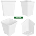 thumbnail image 3 of SEBLAFF 10 Gallon Plastic Nursery Plant Grow Pots Bonsai Square Garden Container 5 PCS, 3 of 5