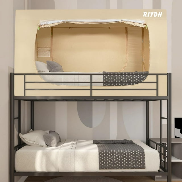 Carpa para Cama RIYDH para Litera Individual con Dosel y 70% de Oscurecimiento