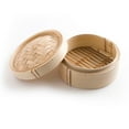 thumbnail image 4 of 3pcs 8 Inch Bamboo Steamers Chinese Dim Sum Cookers Dessert Lotus Leaf Rice Steamers Kitchen Cooking Tools with Cover, 4 of 8