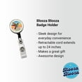 thumbnail image 2 of Retro Hummingbird Colorful Retractable Reel ID Badge Key Card Name Tag Holder with Clip, 2 of 7