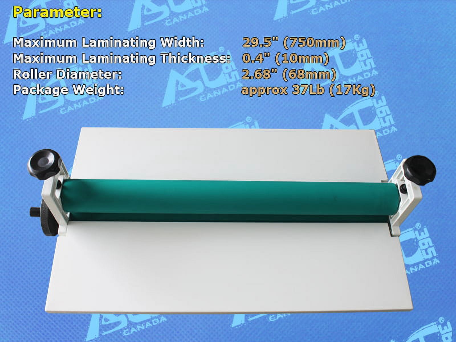 PreAsion 29.5In Manual Cold Roll Laminator Vinyl Photo Film Laminating Machine All Metal Frame Office