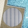 thumbnail image 3 of Beverly Outdoor Rug Round 6' 7'' Patio, Garden, Porch Blue and White, 3 of 6
