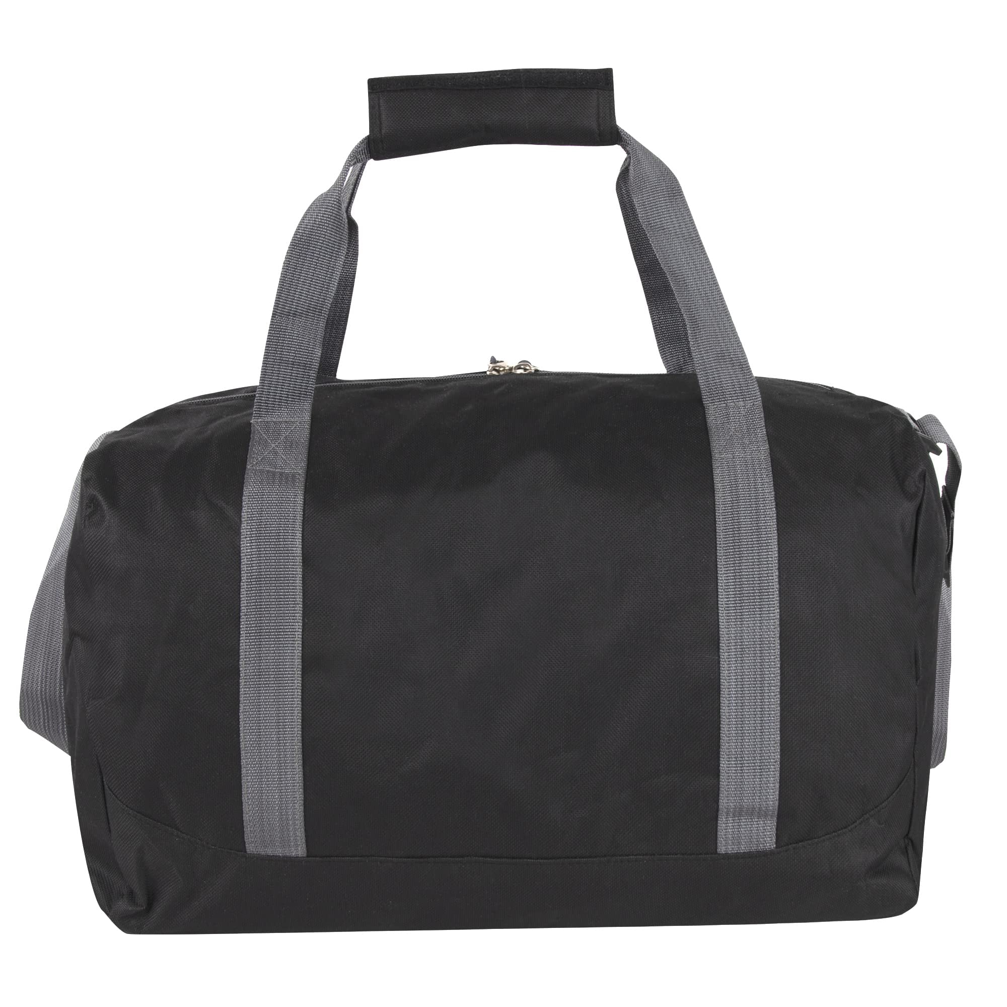 24 Pack 30 Liter Capacity Unisex Duffel Bags with Handle and Luggage Shoulder Strap for Gym, Travel and Commuting in Black