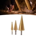 thumbnail image 1 of Juego de brocas de cono de acero abridor de orificios de taladro de pagoda acero para rodamientos de perforación rápida para metal ANGGREK Otros, 1 of 8