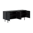 thumbnail image 4 of Pasadena 4 Door Wood Buffet Cabinet with Black Oak Finish, 4 of 6