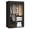 Black, variant on Portable Closet Wardrobe for Small Room, 35-Inch Clothing Organizer Storage Rack with 2 Clothes Hanging Rods and 4 Shelves, Non-Woven Fabric Cover, Black