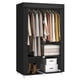 thumbnail image 1 of MOGELAFOO Armario portátil para habitación pequeña, estante de almacenamiento organizador de ropa de 35 pulgadas con 2 varillas para colgar ropa y 4 estantes, cubierta de tela no tejida, negro, 1 of 5