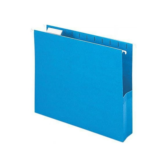 Smead Hanging Pockets 1 Section Letter Size 1/5-Cut Tabs Sky Blue 25/Box 64250